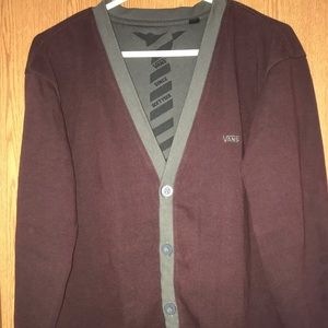 Vans Maroon Cardigan Size M
